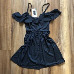 NWT Mapale Black Button Down Dress S